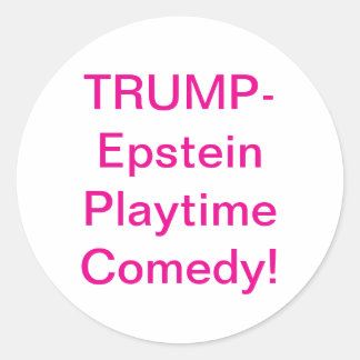 Trump-Epstein Fritidskomedi Hankamer Artjunkhaus Runt Klistermärke