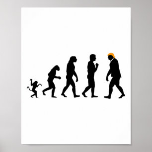 Trump Evolution Resistnony Donald Trump Poster