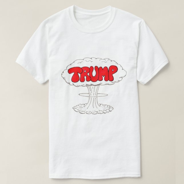 Trump-explosion Rolig Tecknad Bild T-Shirt (Design framsida)