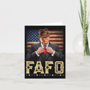 Trump Fafo F Around Find Out US Flagga Patriotic Kort