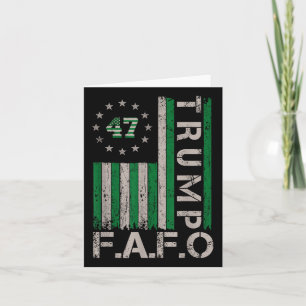 Trump Fafo F Around Find Out US Flagga St. Patrick Kort