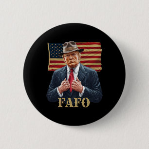 Trump Fafo F Around Find Out US Flagga Vintage Knapp
