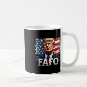 Trump Fafo Find Out US Flagga Vintage Kaffemugg