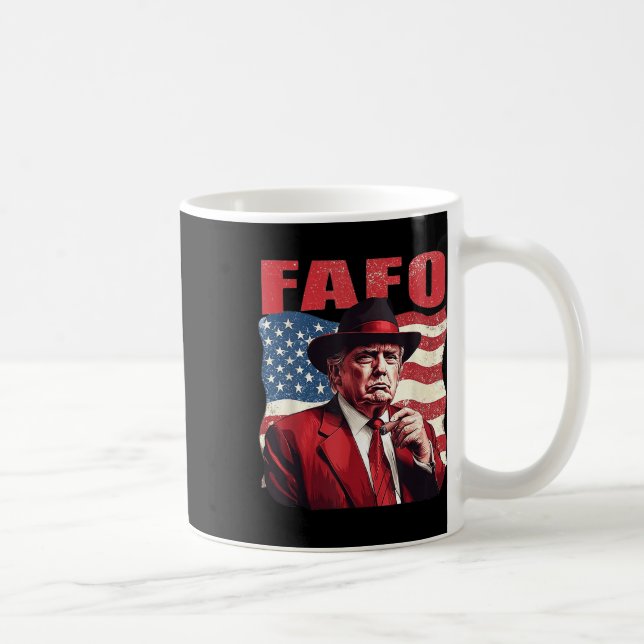 Trump Fafo Funny Fafo Trump American Flagga Kaffemugg (Höger)
