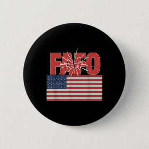 Trump Fafo, Funny Fafo Trump American Flagga Knapp