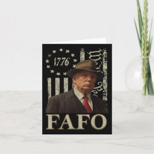 Trump Fafo, Funny Fafo Trump American Flagga Kort
