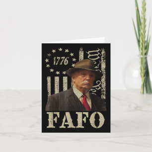 Trump Fafo, Retro Fafo Trump American Flagga Kort