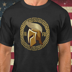 Trump FAFO Spartansk Toupé Roligt T Shirt