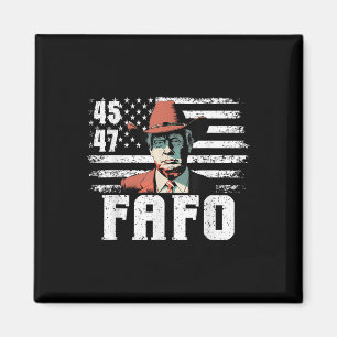 Trump Fafo US Flagga Lusj Trump 4:e juli Magnet
