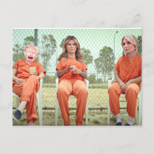 Trump Family in Jail Postcard Vykort (Framsida)