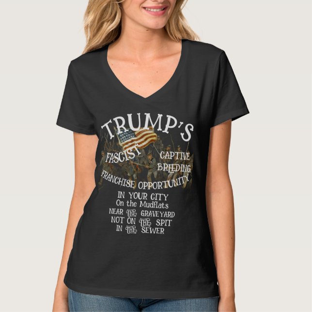 Trump Fångodlingsfranchisemöjlighet Stad T Shirt (Framsida)