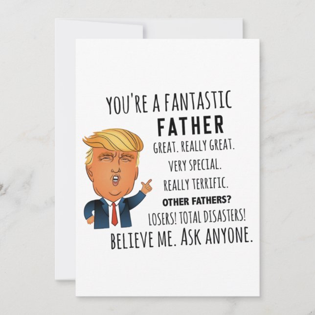 Trump Far, Funny Pappa Birthday, Fars dag Julkort (Framsida)