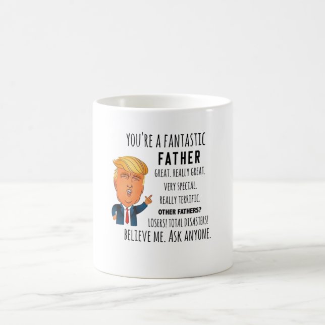 Trump Far Funny Pappa Birthday Fars dag Kaffemugg (Center)