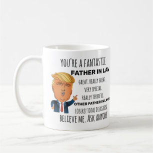 Trump Far in Law, Funny Pappa Birthday Far Day Kaffemugg
