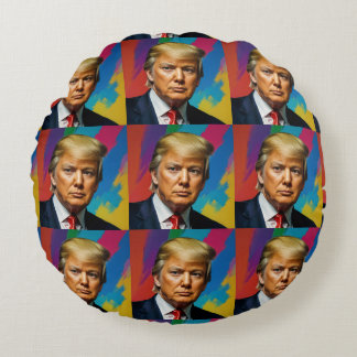Trump färg rund kudde