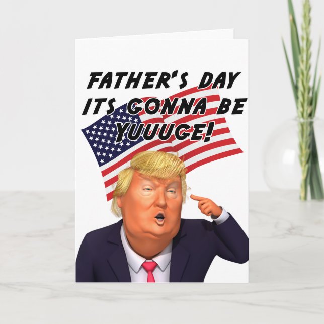 Trump Fars dag-kort, roligt Fars dag-kort Kort (Framsida)