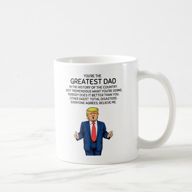 Trump Fars dag Trump Pappa Birthday Kaffemugg (Höger)