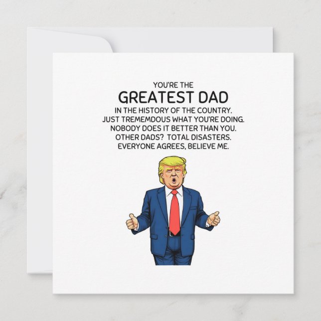 Trump Fars dag Trump Pappa Birthday Kort (Framsida)