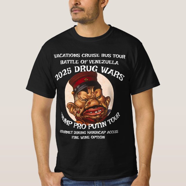 TRUMP FASCIST BUSSTUR SEMESTER KRYSSTÅG T SHIRT (Framsida)