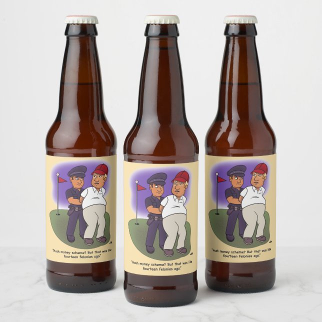 Trump Felonies Beer Labels Ölflaska Etikett (Flaskor)