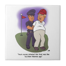 Trump Felonies Ceramic Tile