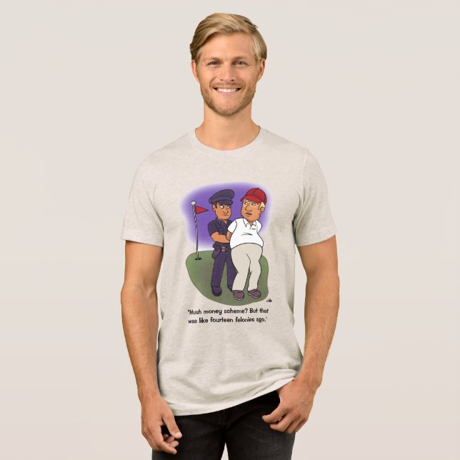 Trump Felonies Manar Oatmjöl T Shirt (Framsida Full)