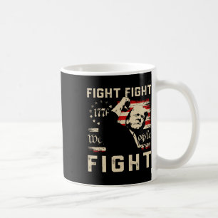 Trump Fight Fight Fight 1776 Vi People Flagga Tr Kaffemugg