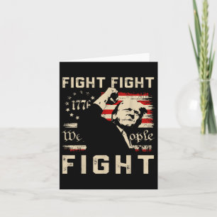 Trump Fight Fight Fight 1776 Vi People Flagga Tr Kort