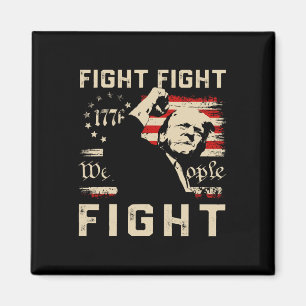 Trump Fight Fight Fight 1776 Vi People Flagga Tr Magnet