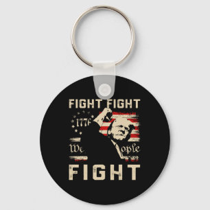 Trump Fight Fight Fight 1776 Vi People Flagga Tr Nyckelring