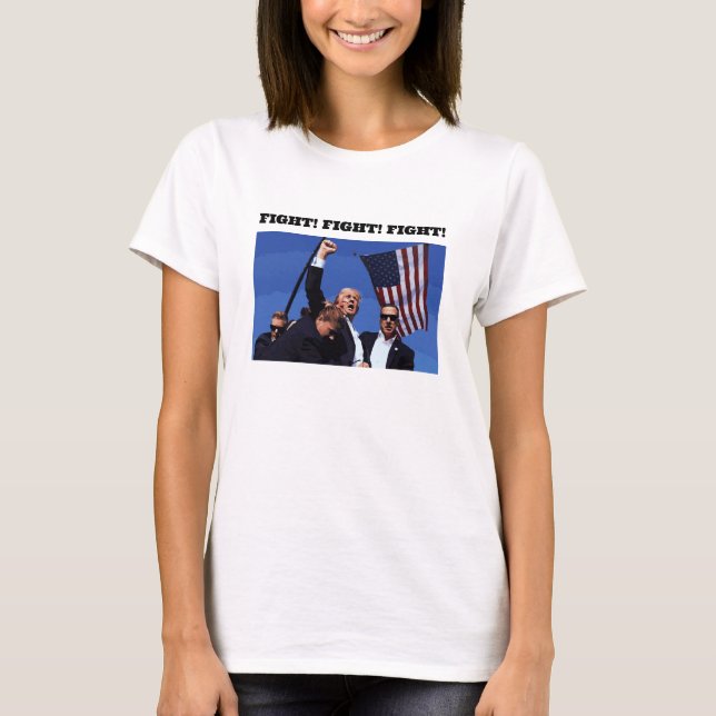 Trump Fight! Kortärmad T-shirt för kvinnor (Framsida)