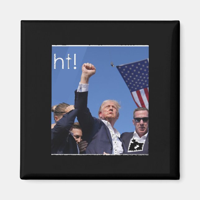 Trump Fight Pennsylvania Tagning Aktiv Magnet (Framsidan)