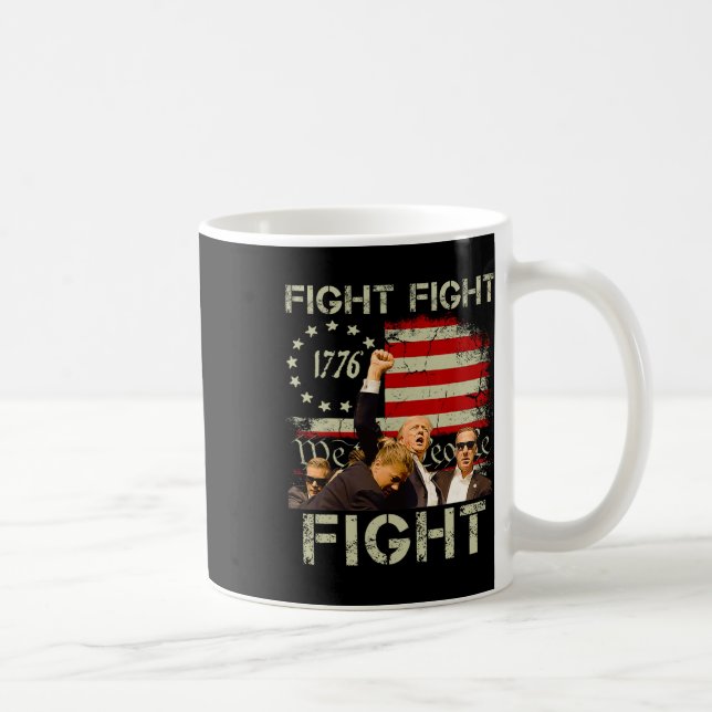 Trump Fight Trumpump Signals to America Kaffemugg (Höger)