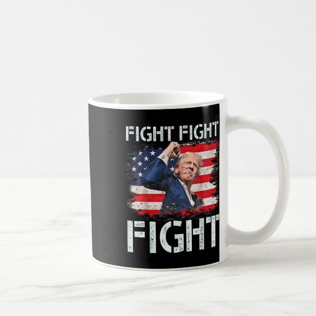 Trump Fight Trumpump Signals to America Kaffemugg (Höger)