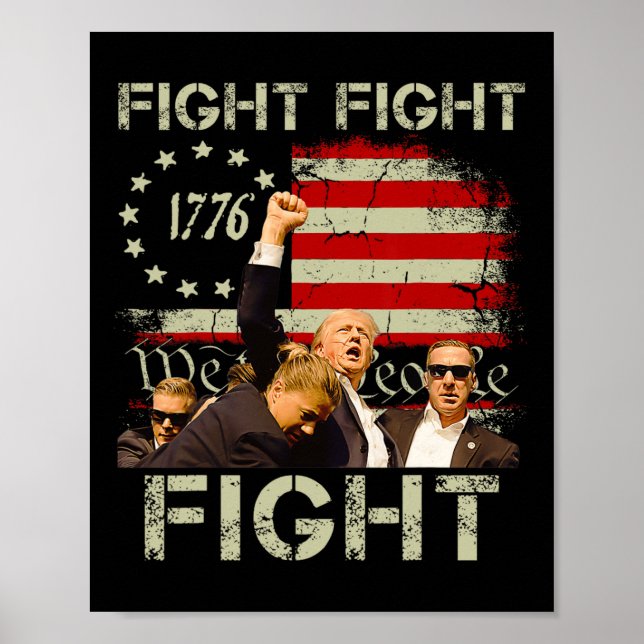 Trump Fight Trumpump Signals to America Poster (Framsidan)