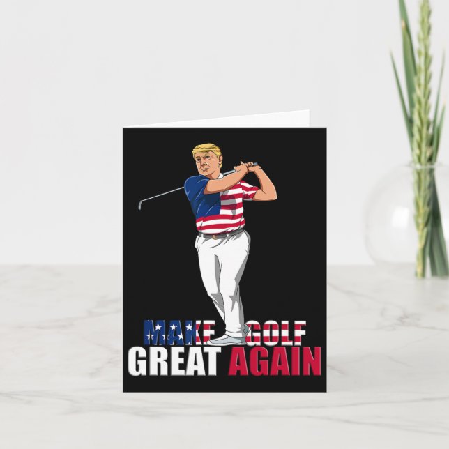 Trump - finansrik Golf Gift Kort (Framsida)