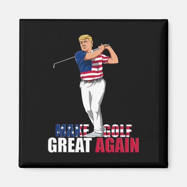 Trump - finansrik Golf Gift Magnet (Framsidan)