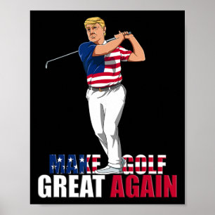 Trump - finansrik Golf Gift Poster