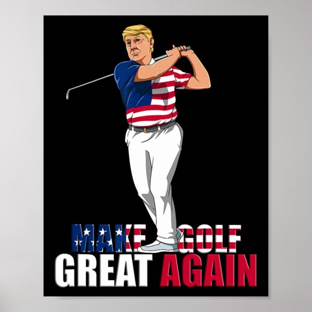 Trump - finansrik Golf Gift Poster (Framsidan)