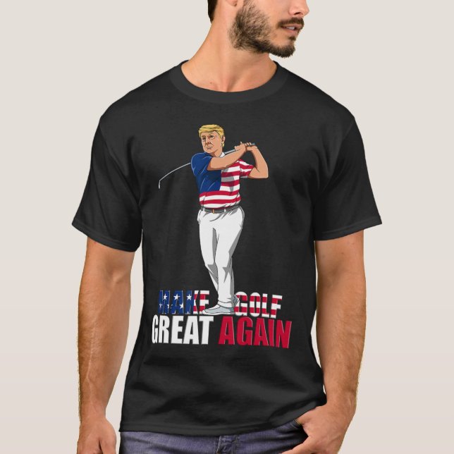 Trump - finansrik Golf Gift T Shirt (Framsida)