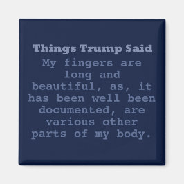 Trump Finger - 2-tums kvadratmagnet Magnet