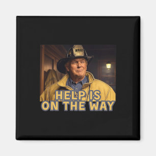 Trump Fireman Firefighter-hjälpen är på inaug Magnet