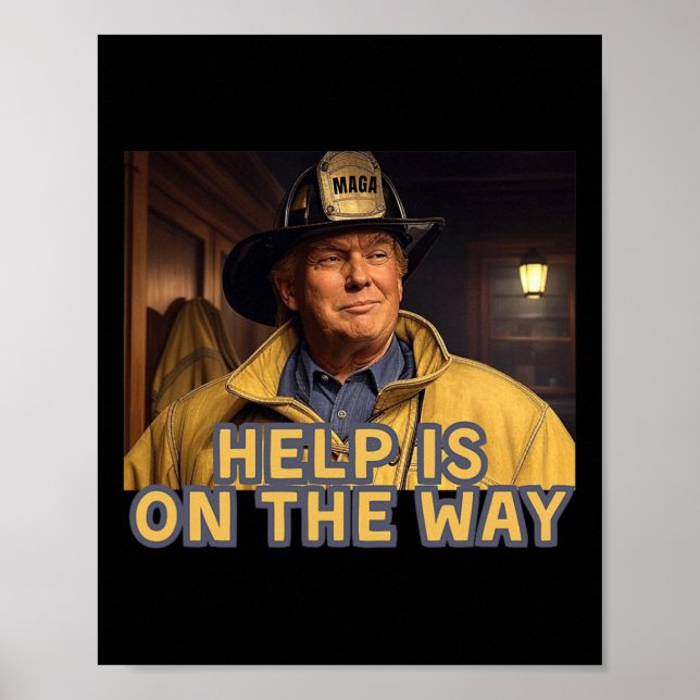 Trump Fireman Firefighter-hjälpen är på inaug Poster (Framsidan)