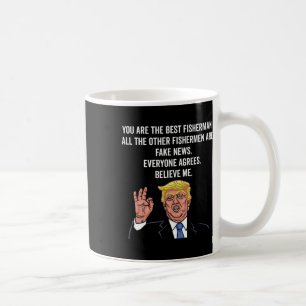 Trump Fisherman Funny Fisher Krok Gifts Kaffemugg