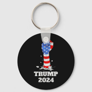 Trump Fist 2024 stativ med trump 2024 Nyckelring