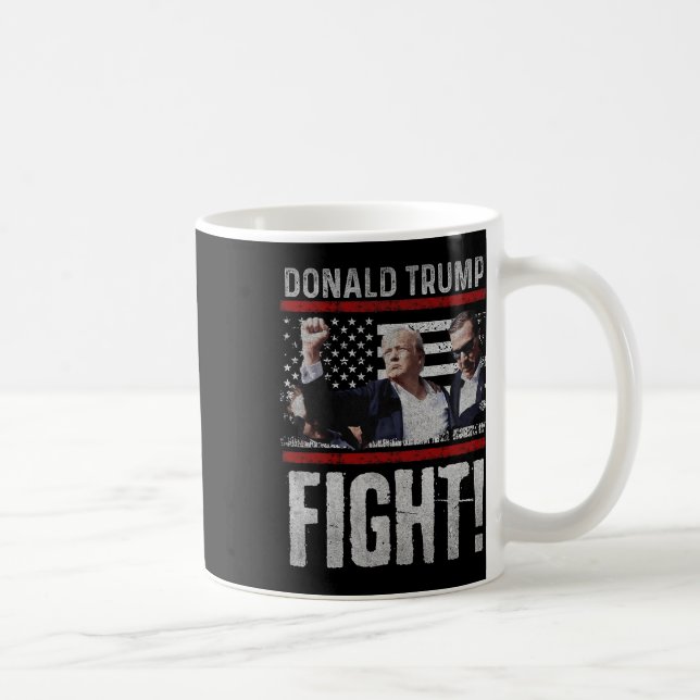 Trump Fist Shirt American Flagtee Trump Fig Kaffemugg (Höger)