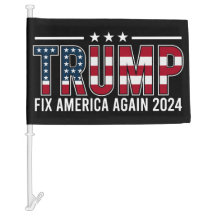 Trump fix America igen 2024 Anpassningsbar Car Fla