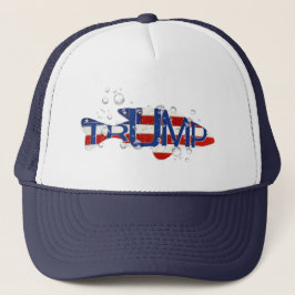 Trump Flagga Fish in Bubbles Keps