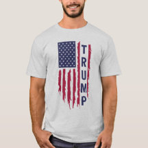 Trump Flagga Tee" - Patriotic Supporter