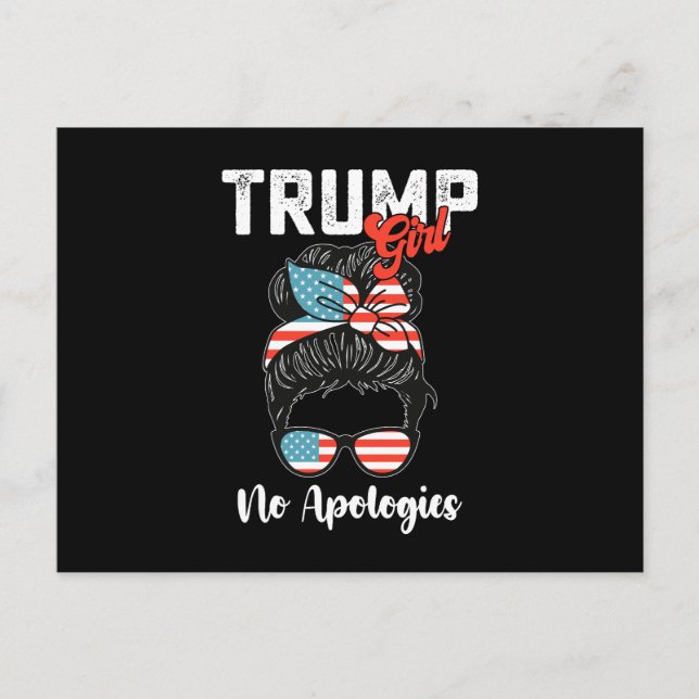 Trump Flickan Inga Ursäkter Presidentval Vykort (Framsida)